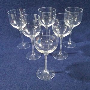 Kate Spade 6 Lenox Wine Glasses Gorgeous Plum Island Pattern